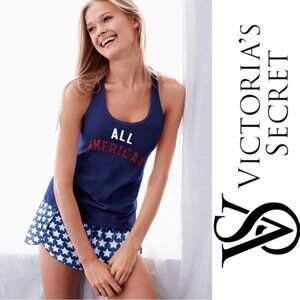 Victoria's Secret | Blue & White Stars July 4th Sleep Shorts | Size Small
